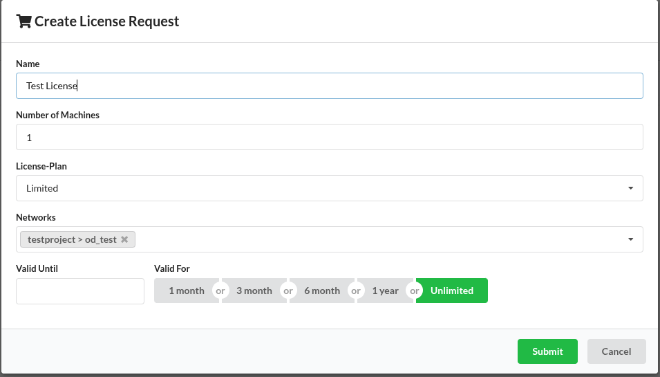 Requesting a new license on the Vision AI Hub